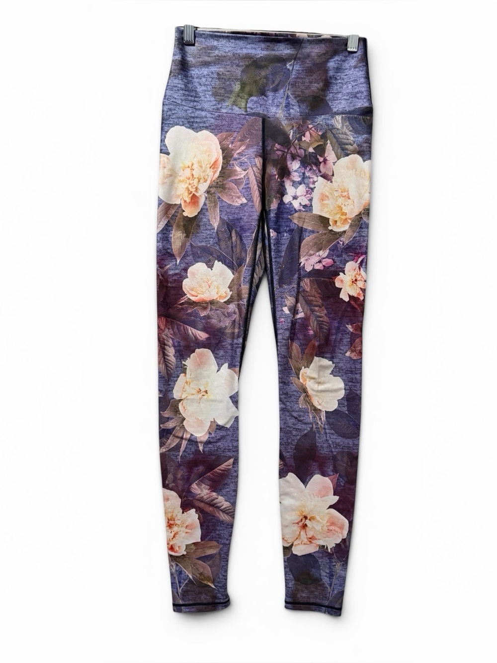 Oraki Small Floral Leggings 26" Pull On Stretch Active B6‎